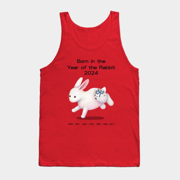 Born in the Year of the Rabbit Tank Top by Mozartini
